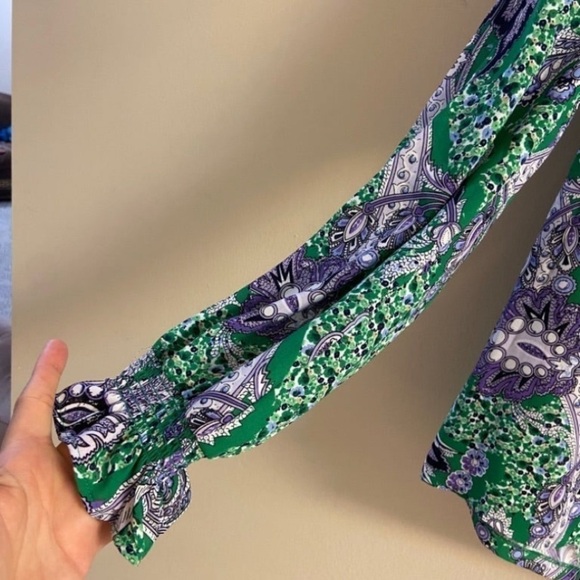 Charter club lavender fields Vibrant Paisley Blouse Small NWT - Picture 3 of 6